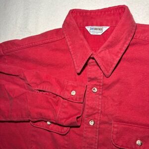 Five Brother Vintage Red Flannel Work Shirt Mens 3XL Made in USA Heavyweight